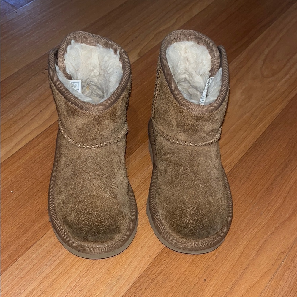 Brown Suede Shearling Boots